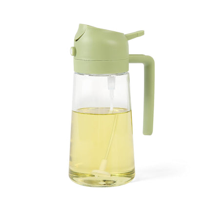 Oil Sprayer + Pouring Bottle for Cooking(14.5oz/430ml)